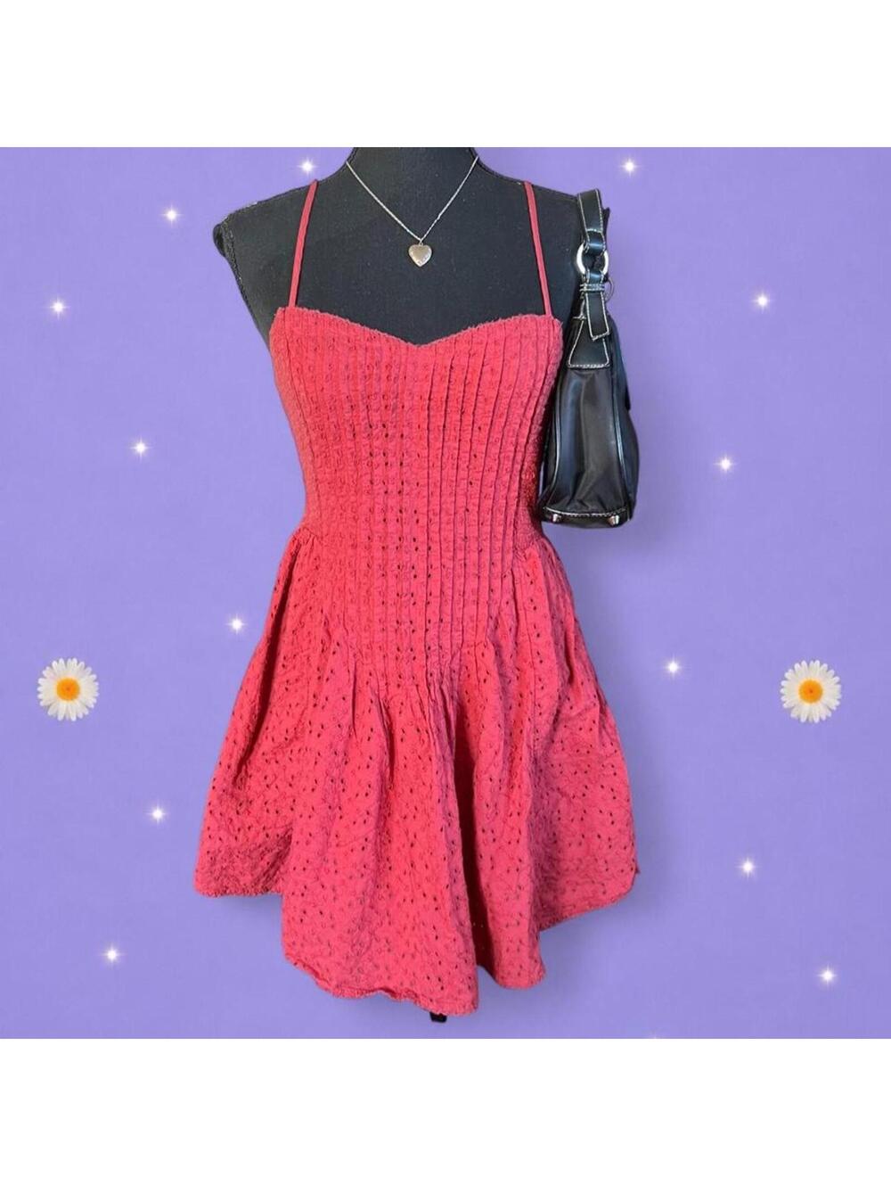 Vintage Y2K Aerie Coquette Cottagecore Fairycore Babydoll Dress Size Small 💗